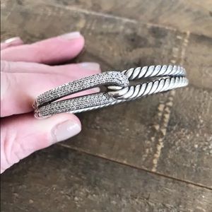 David Yurman labyrinth silver diamond bracelet